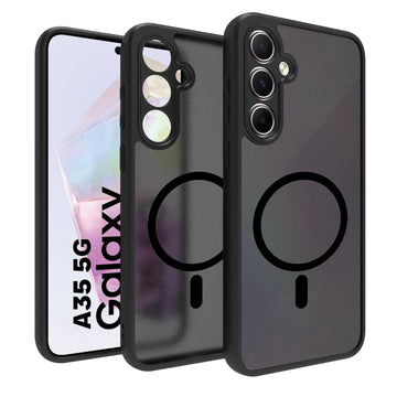 Samsung Galaxy A35 5G Back Cover Case | Sleek Hybrid - Matte Black Magnetic