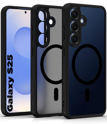 Samsung Galaxy S25 Back Cover Case | Sleek Hybrid - Matte Black Magnetic