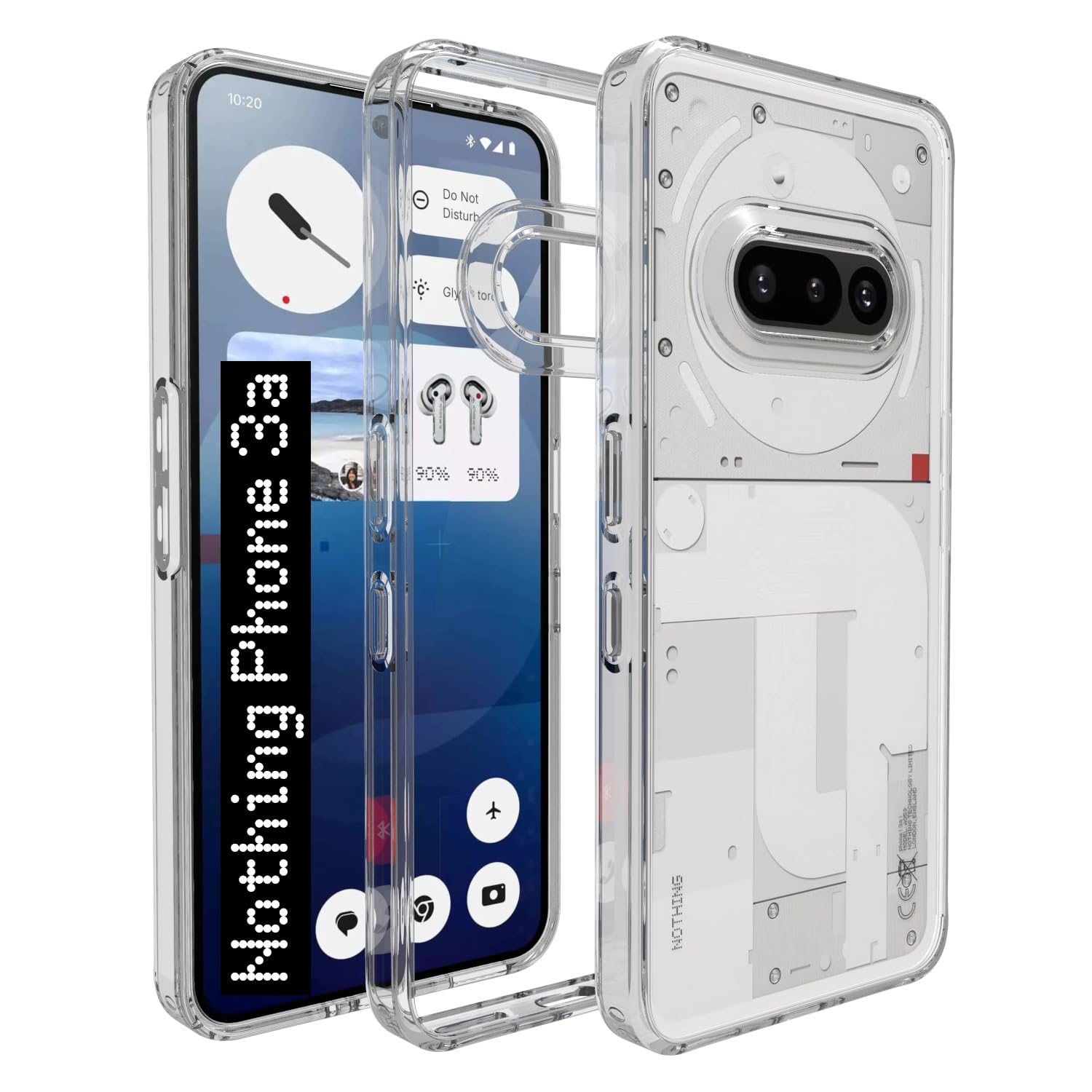 Nothing Phone 3a Back Cover Case | Clear Hybrid - Clear