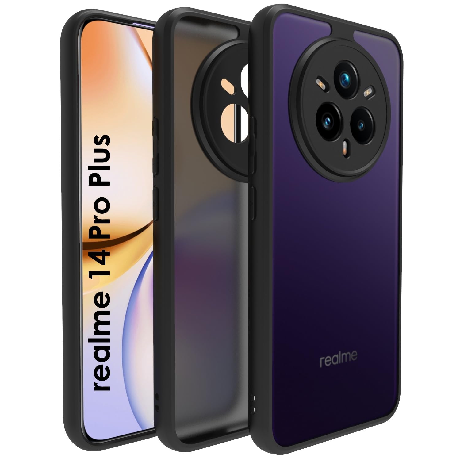 Realme 14 Pro Plus 5G Back Cover Case | Sleek Hybrid - Matte Black