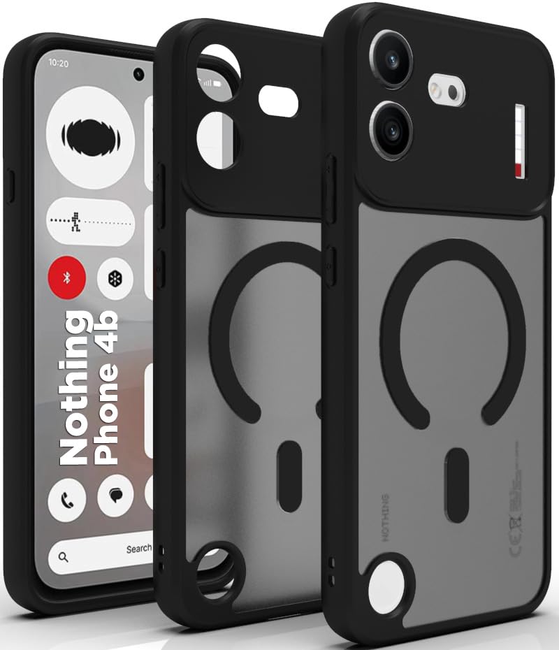 Nothing Phone 4b Back Cover Case | Sleek Hybrid - Matte Black Magnetic