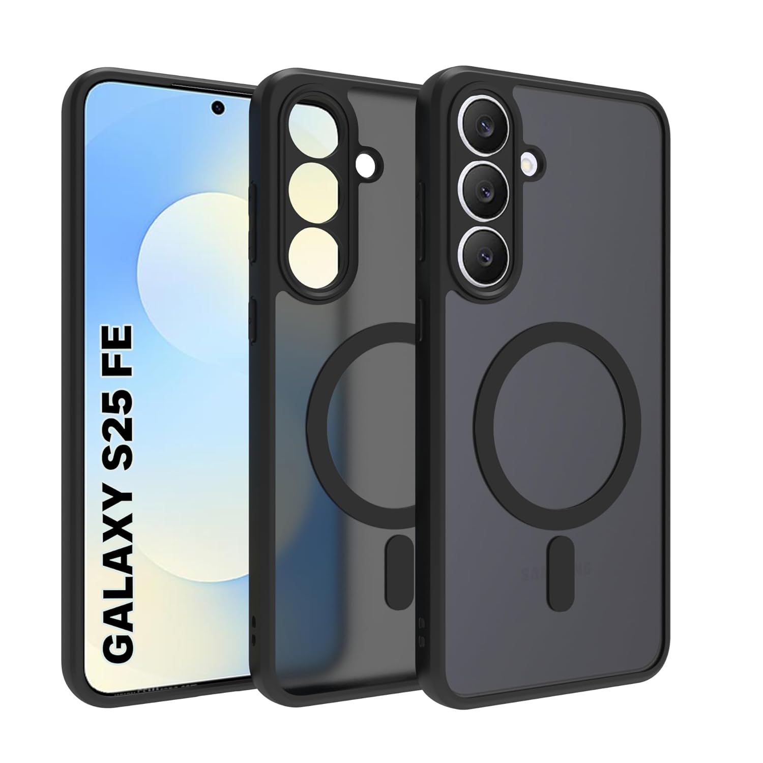 Samsung Galaxy S25 FE 5G Back Cover Case | Sleek Hybrid - Matte Black Magnetic
