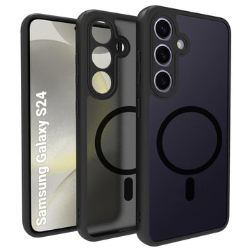 Samsung Galaxy S24 5G Back Cover Case | Sleek Hybrid - Matte Black Magnetic