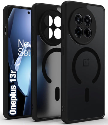 OnePlus 13R 5G Back Cover Case | Sleek Hybrid - Matte Black Magnetic