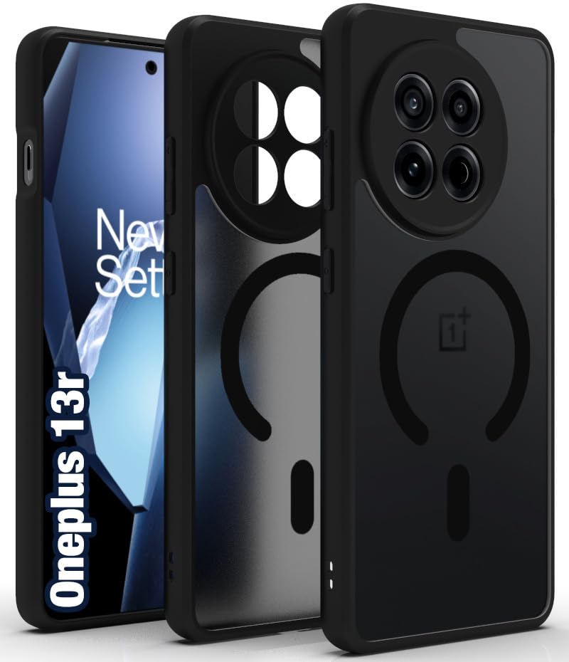OnePlus 13R 5G Back Cover Case | Sleek Hybrid - Matte Black Magnetic