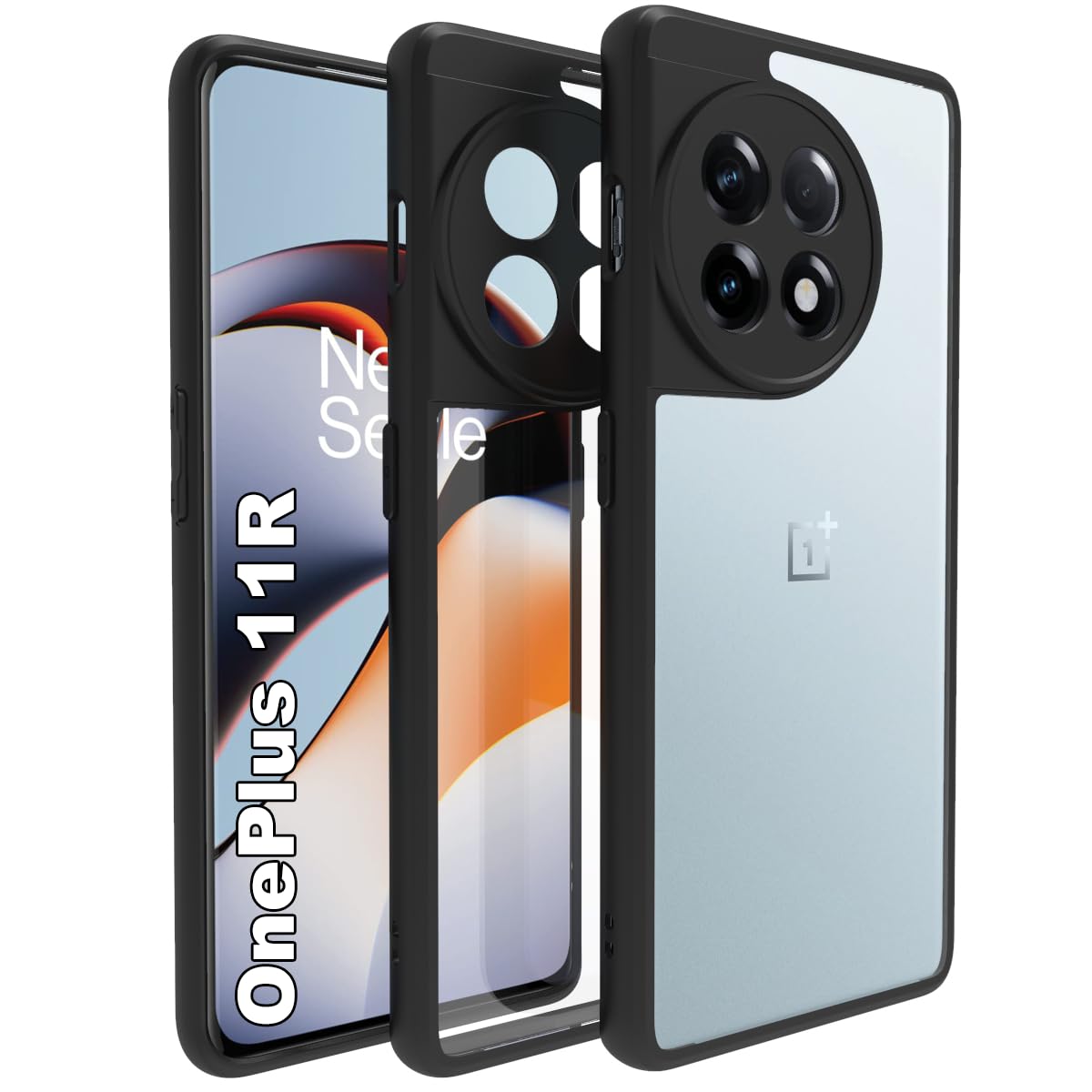 OnePlus 11 Back Cover Case | Sleek Hybrid - Clear Black