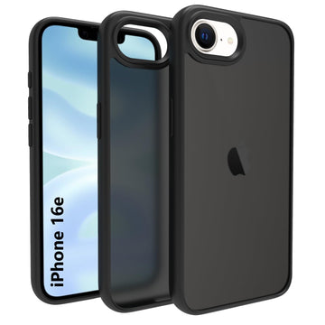iPhone 16e Back Cover Case | Tough Hybrid - Matte Black