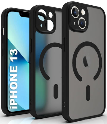 iPhone 13 Back Cover Case | Sleek Hybrid - Matte Black Magnetic