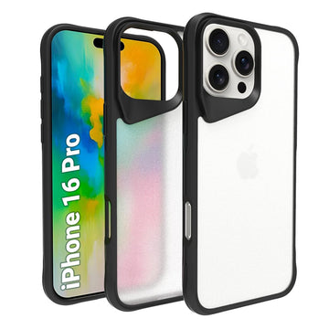 iPhone 16 Pro Back Cover Case | Tough Hybrid - Clear Black