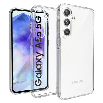 Samsung Galaxy A55 5G Back Cover Case | Clear Hybrid -