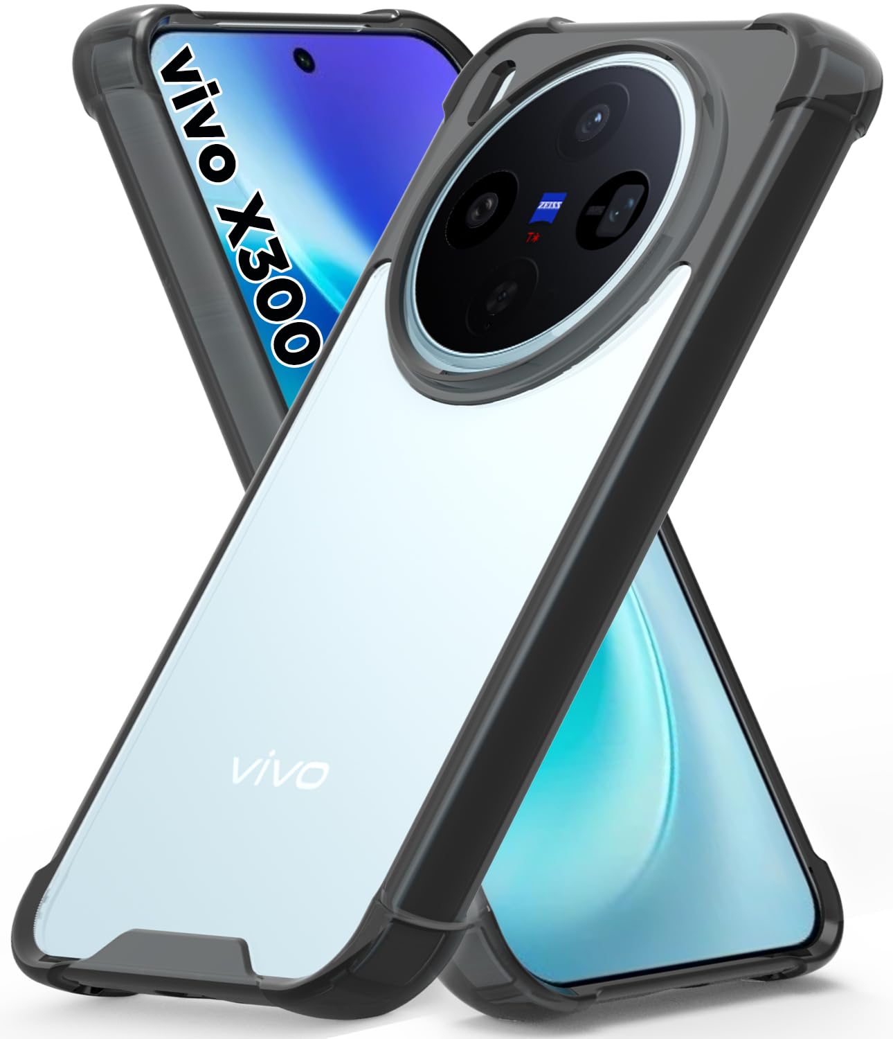 Vivo X300 5G Back Cover Case | Clear Hybrid - Clear Smoke