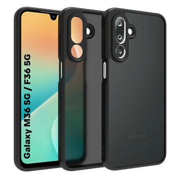 Samsung Galaxy M36 5G / F36 5G Back Cover Case | Sleek Hybrid - Matte Black