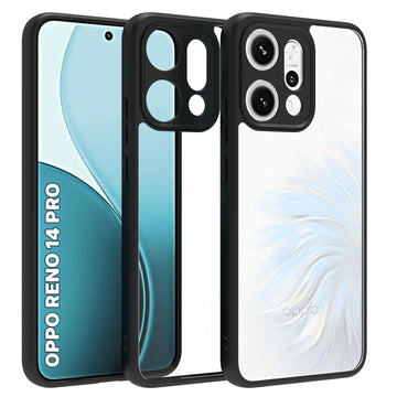 Oppo Reno 14 Pro 5G Back Cover Case | Sleek Hybrid - Clear Black