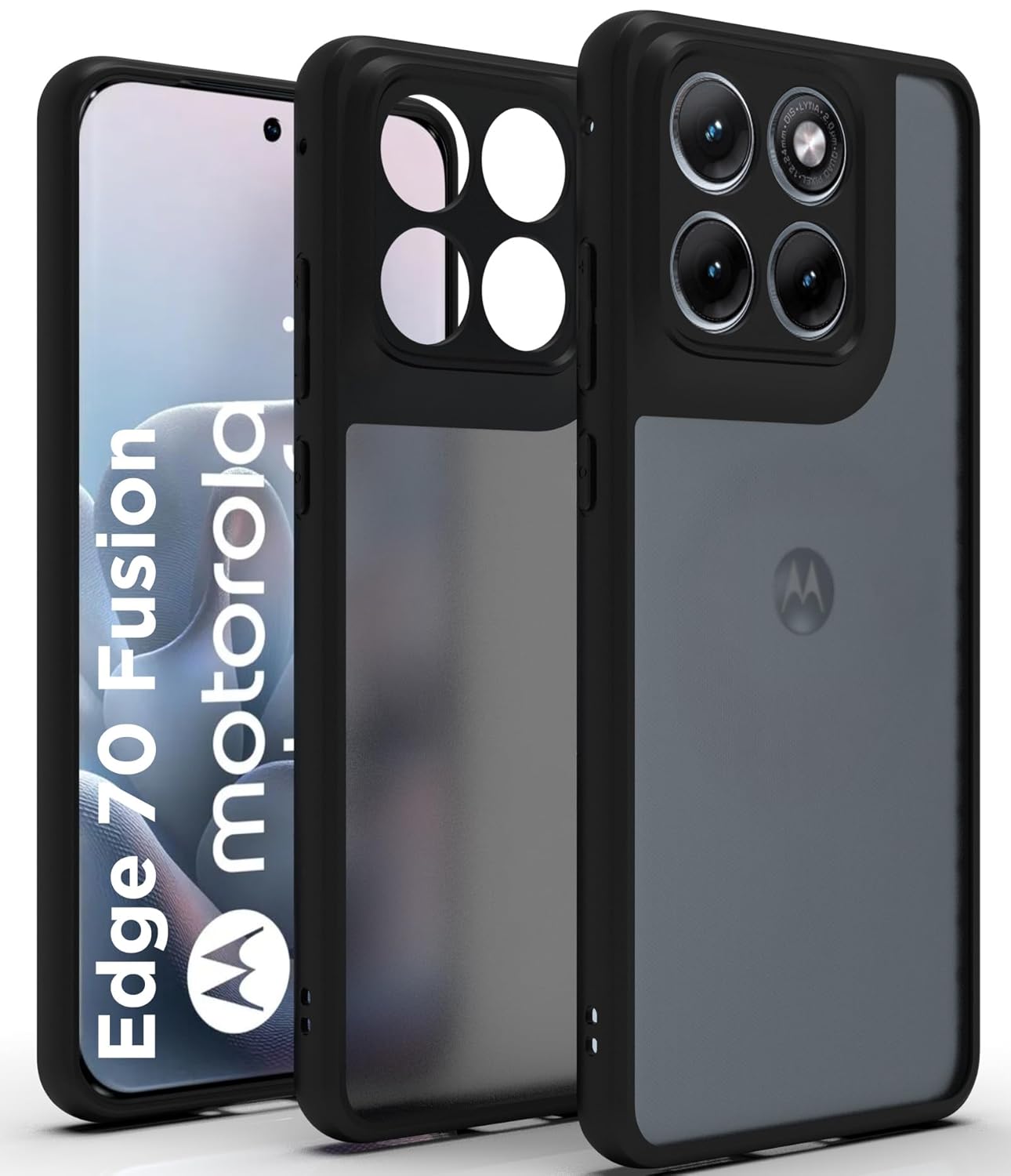 Motorola Moto Edge 70 Fusion 5G Back Cover Case | Sleek Hybrid - Matte Black