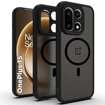 OnePlus 15 5G Back Cover Case | Sleek Hybrid - Matte Black Magnetic