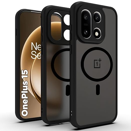 OnePlus 15 5G Back Cover Case | Sleek Hybrid - Matte Black Magnetic