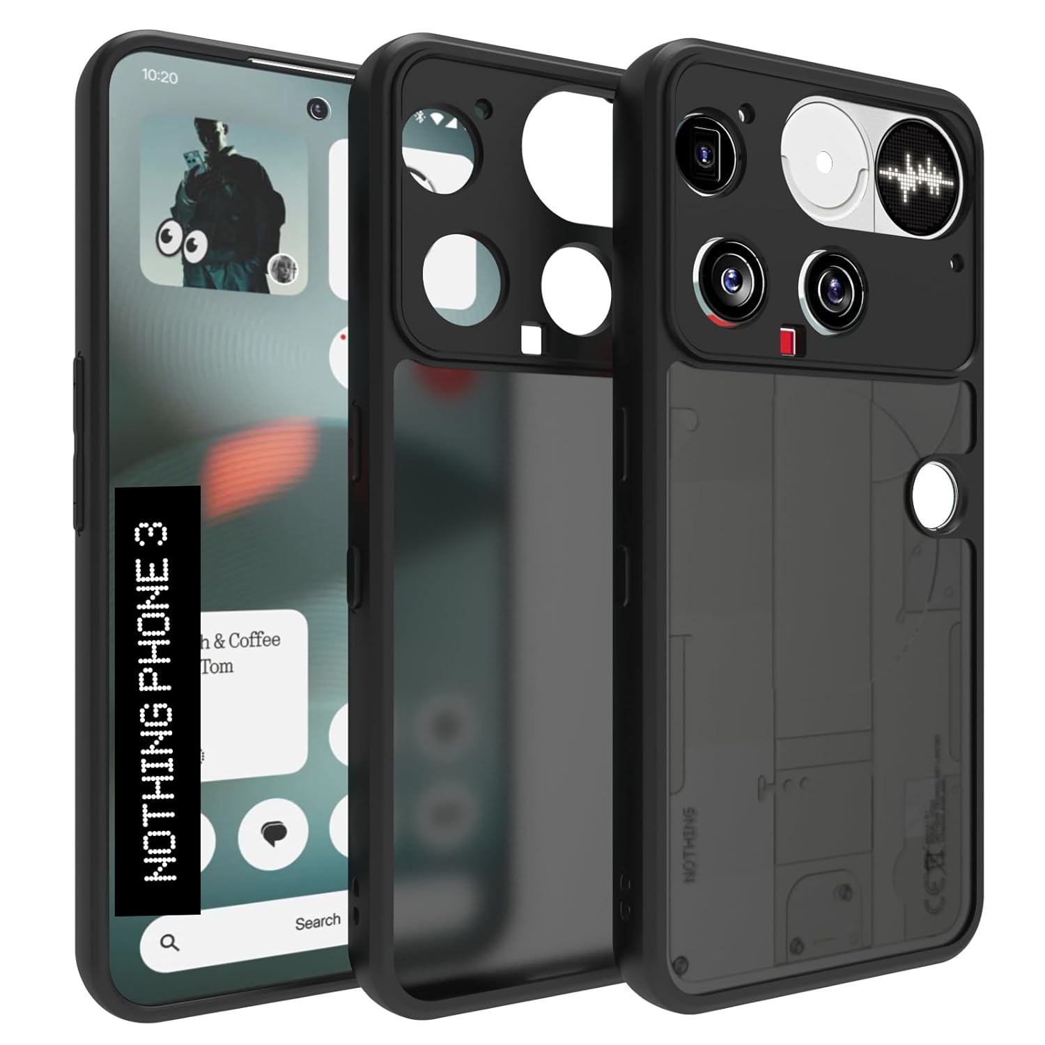 Nothing Phone 3 Back Cover Case | Sleek Hybrid - Matte Black