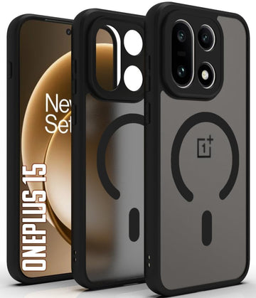 OnePlus 15 Back Cover Case | Sleek Hybrid - Matte Black Magnetic