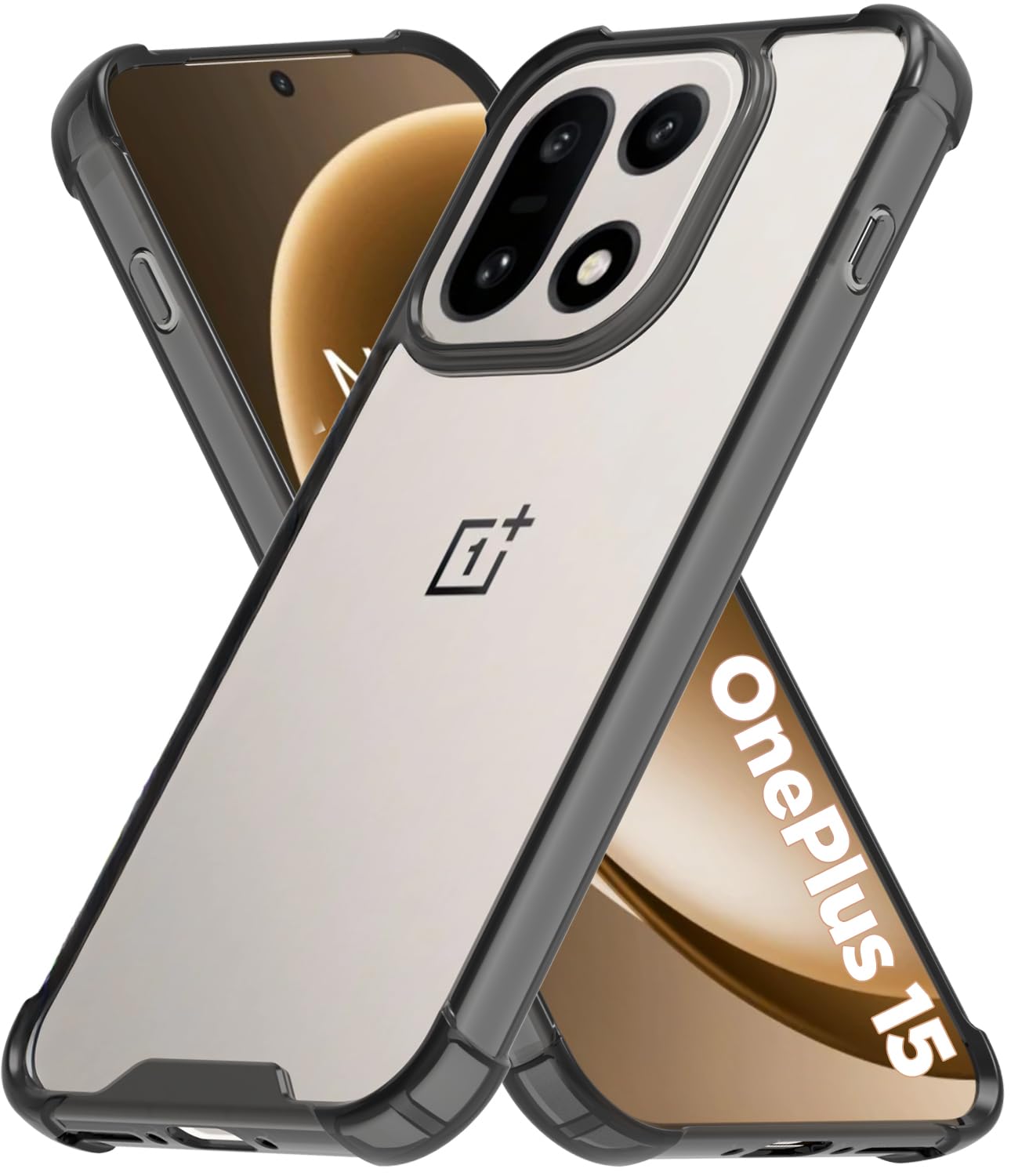 OnePlus 15 5G Back Cover Case | Clear Hybrid - Clear Smoke
