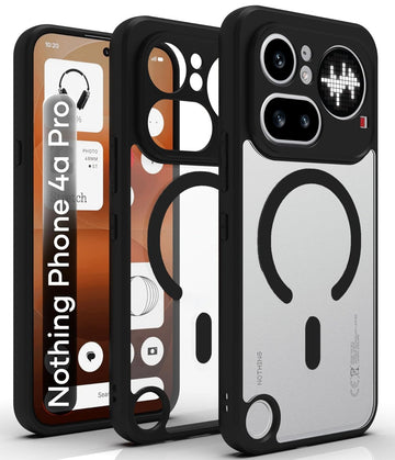 Nothing Phone 4a Pro 5G Back Cover Case | Sleek Hybrid - Clear Black Magnetic