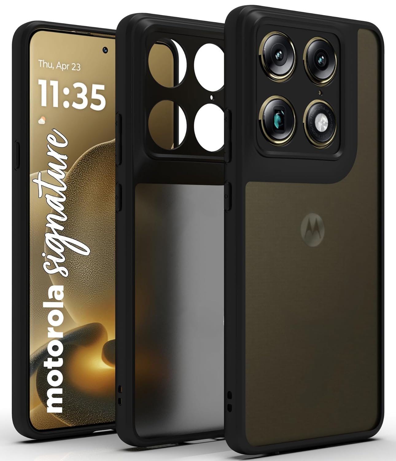 Motorola Signature Back Cover Case | Sleek Hybrid - Matte Black