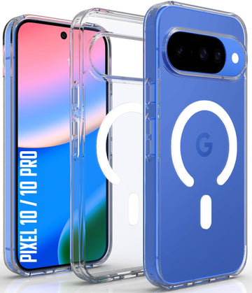 Google Pixel 10 / Pixel 10 Pro Back Cover Case | Clear Hybrid - Clear Smoke Magnetic