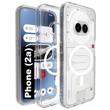 Nothing Phone 2A / 2A Plus Back Cover Case | Clear Hybrid - Clear Transparent Magnetic