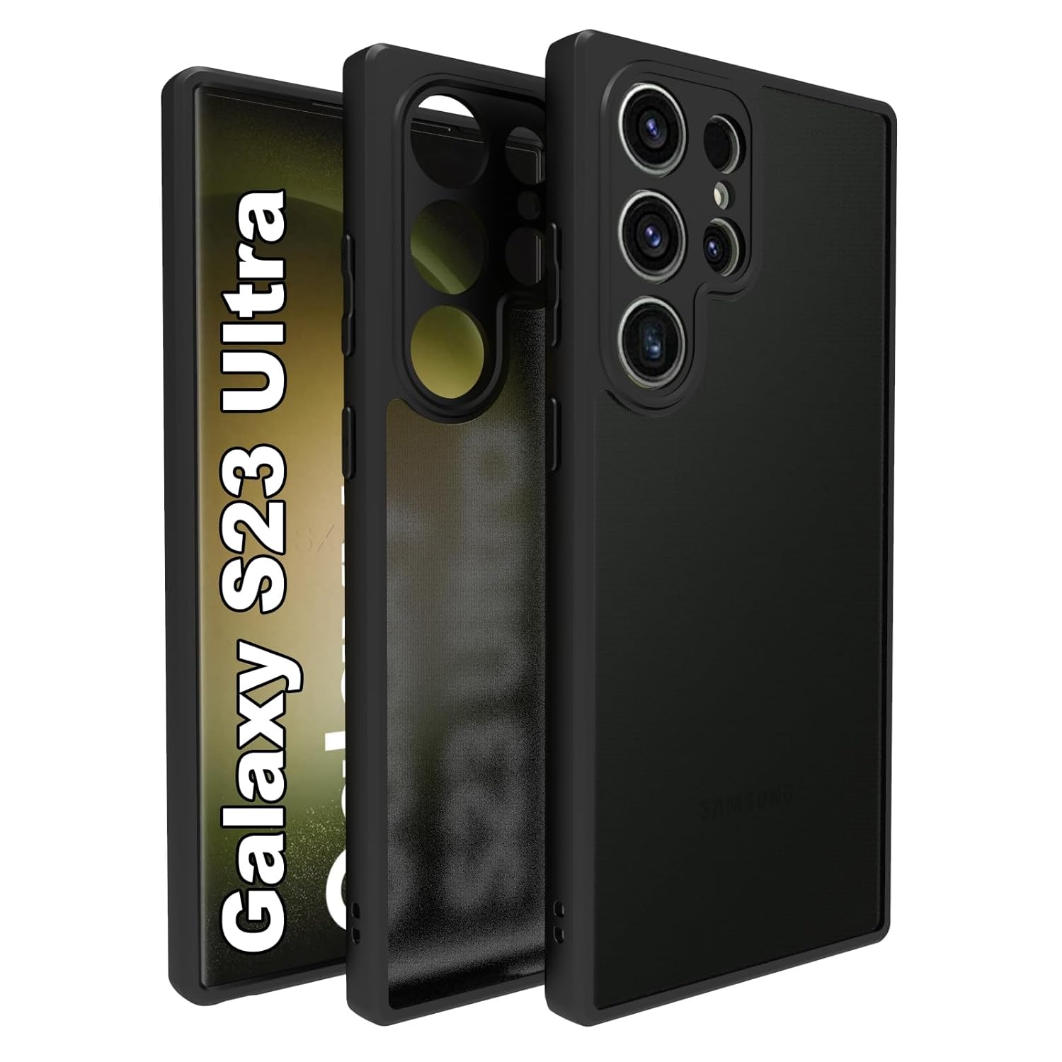 Samsung Galaxy S23 Ultra Back Cover Case | Sleek Hybrid - Matte Black