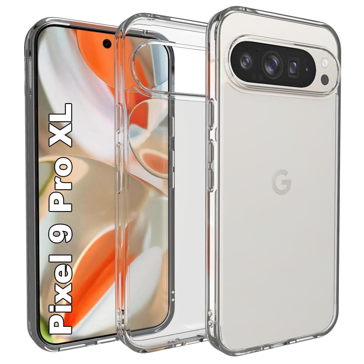 Google Pixel 9 Pro XL Back Cover Case | Clear Hybrid - Clear
