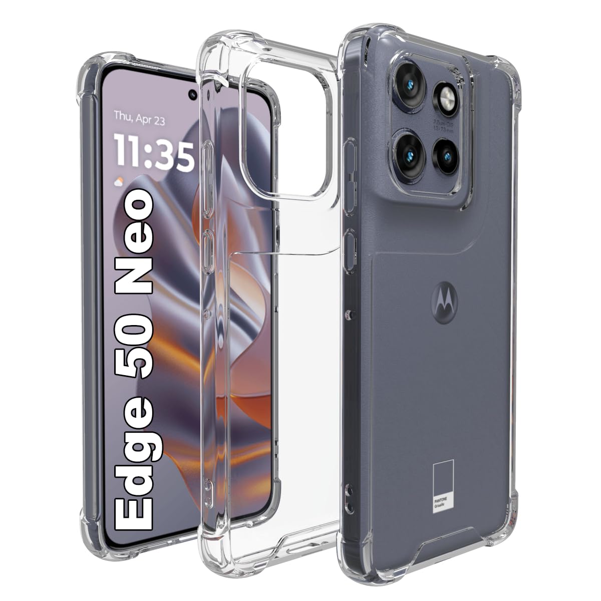Motorola Edge 50 Neo 5G Back Cover Case | Clear Hybrid - Clear Transparent