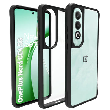 OnePlus Nord CE4 5G Back Cover Case | Tough Hybrid - Clear Black