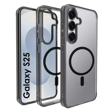 Samsung Galaxy S25 Back Cover Case | Clear Hybrid - Clear Smoke Magnetic