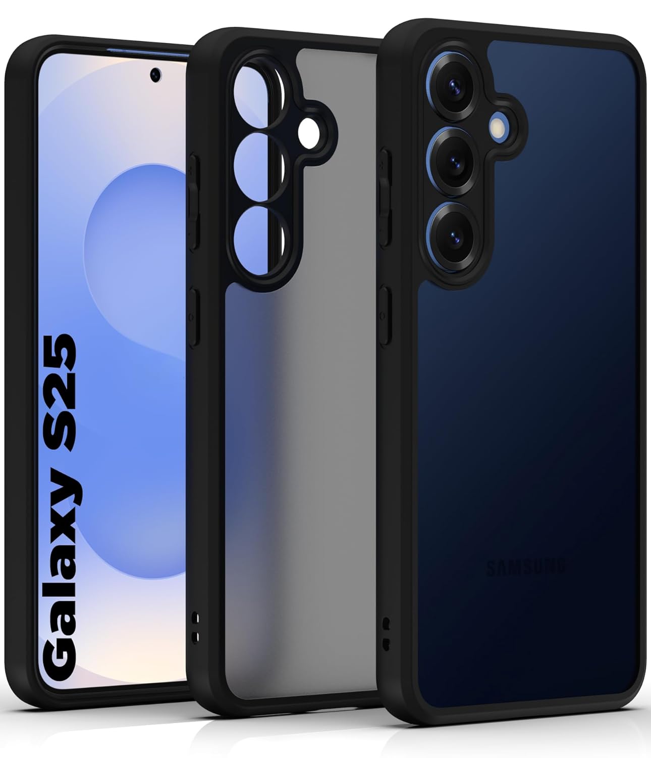 Samsung Galaxy S25 Back Cover Case | Sleek Hybrid - Matte Black