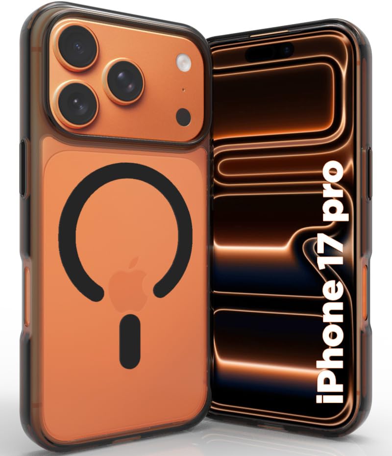 iPhone 17 Pro Back Cover Case | Clear Hybrid - Clear Black Magnetic