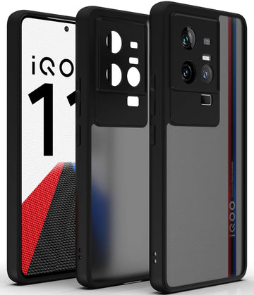 iQOO 11 5G Back Cover Case | Sleek Hybrid - Matte Black
