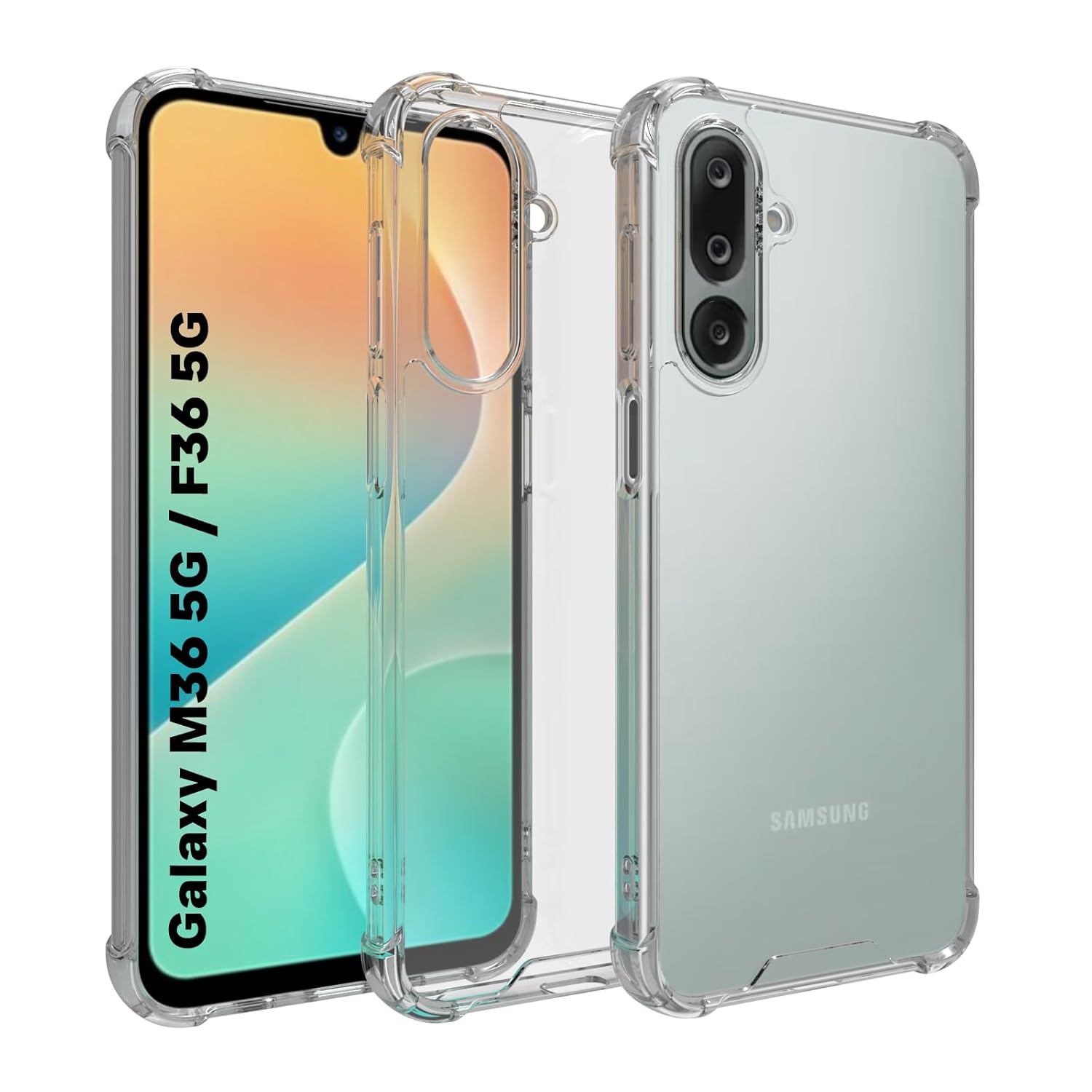 Samsung Galaxy M36 / Galaxy F36 Back Cover Case | Clear Hybrid - Clear