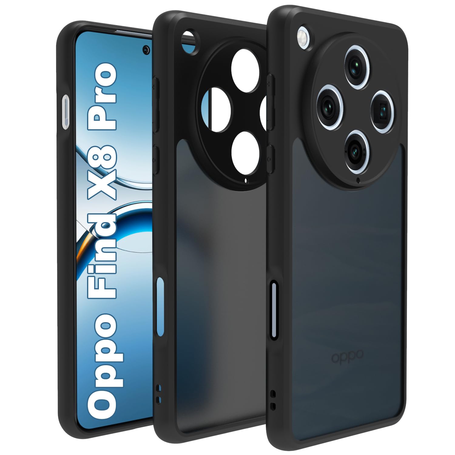 Oppo Find X8 Pro 5G Back Cover Case | Sleek Hybrid - Matte Black