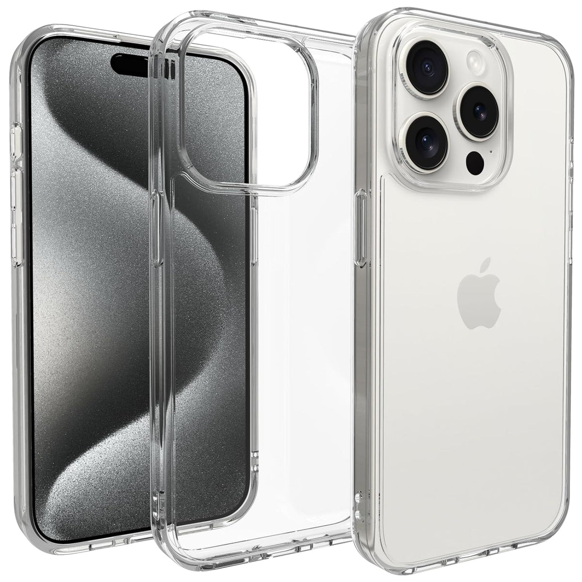 iPhone 15 Pro Back Cover Case | Clear Hybrid - Clear