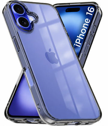 iPhone 16 Back Cover Case | Clear Hybrid - Clear