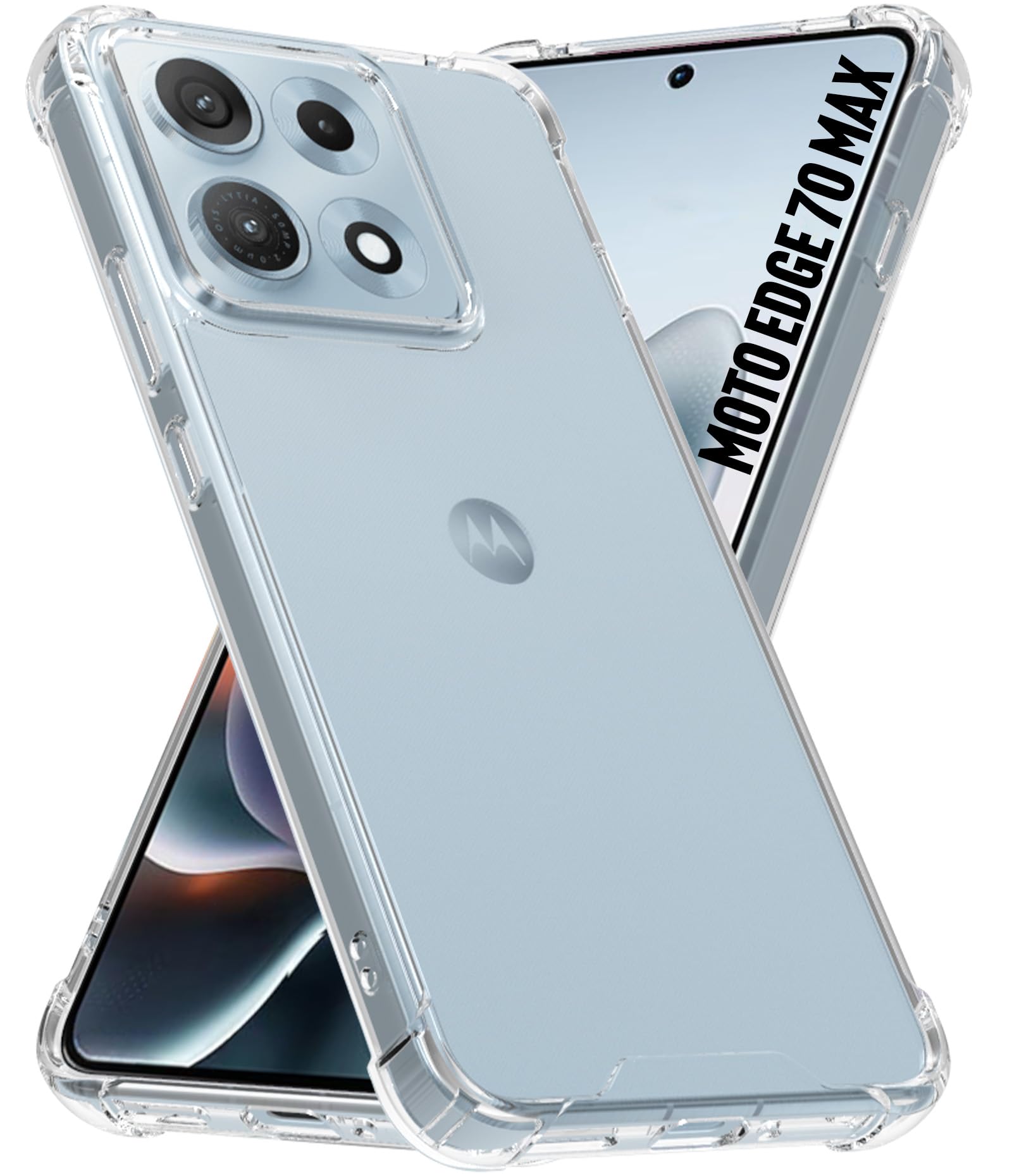 Motorola Edge 70 Max Back Cover Case | Clear Hybrid - Clear