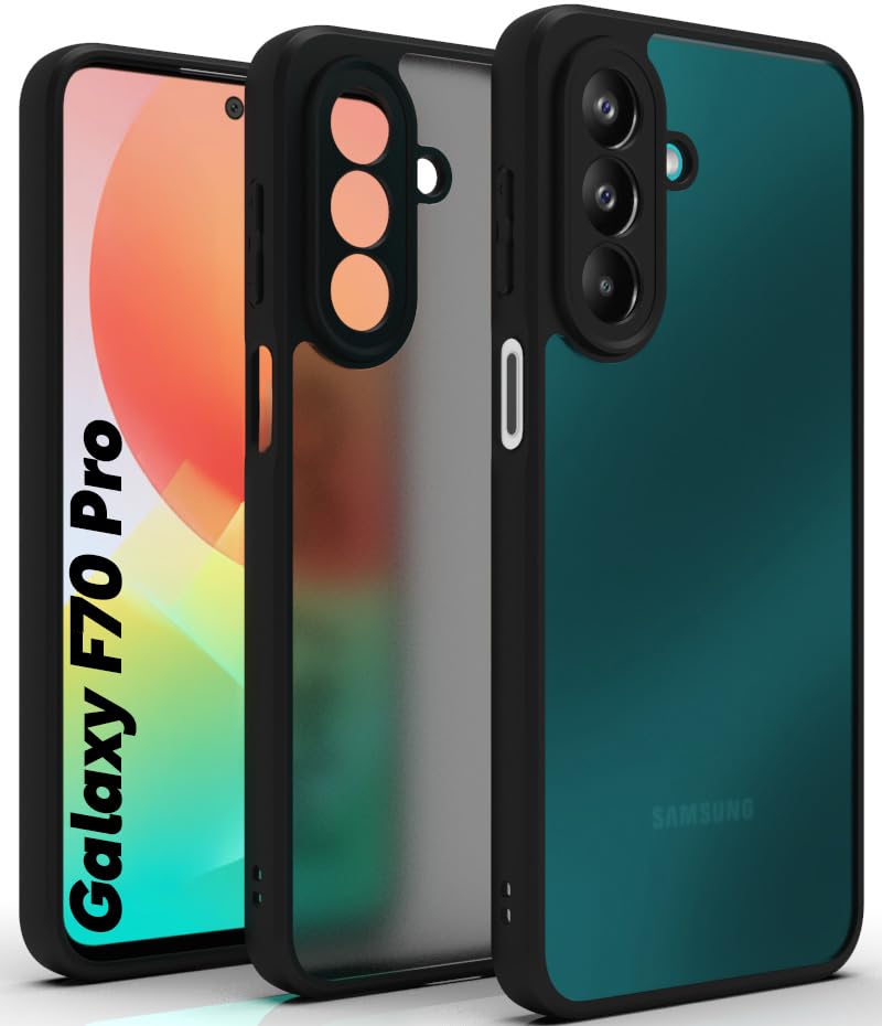 Samsung Galaxy F70 Pro Back Cover Case | Sleek Hybrid - Matte Black