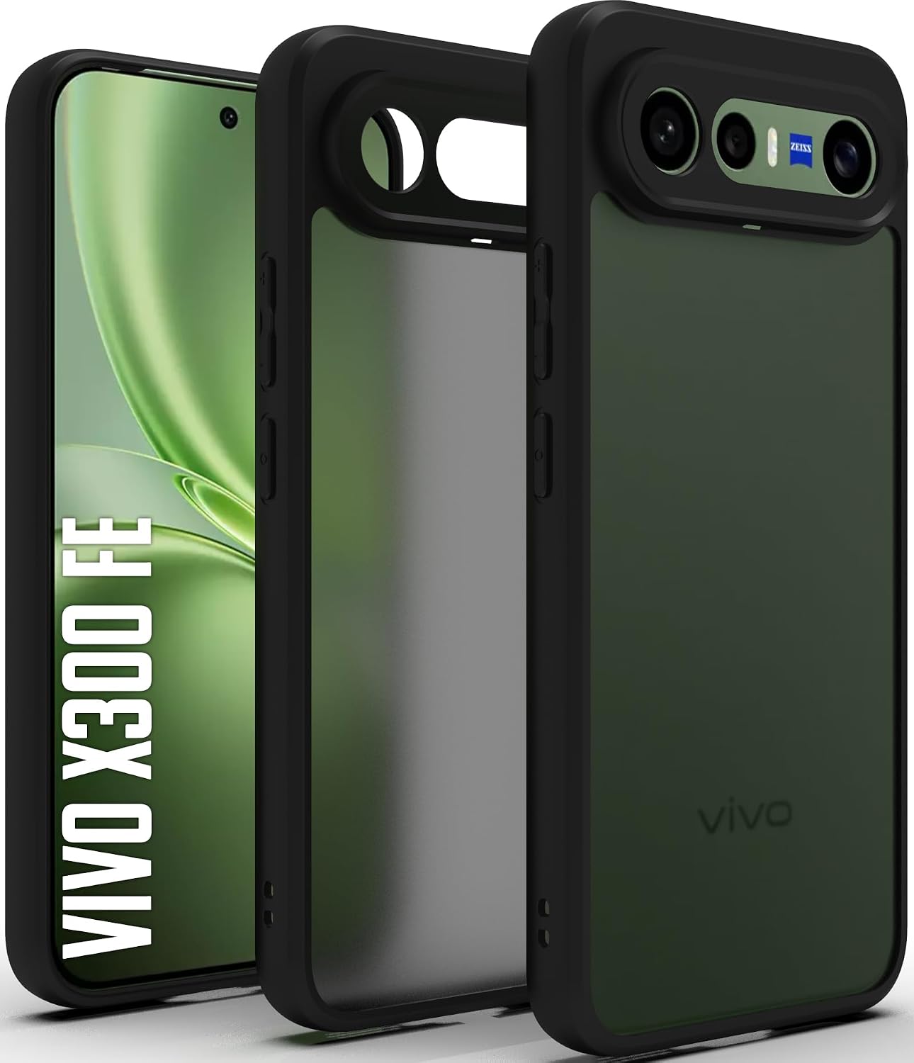 Vivo X300 FE Back Cover Case | Sleek Hybrid - Matte Black