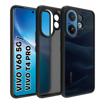 Vivo V60 5G / Vivo T4 Pro 5G / Vivo V60e 5G Back Cover Case | Sleek Hybrid - Matte Black