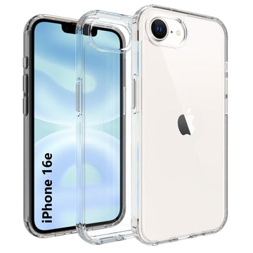 iPhone 17e/ iPhone 16e Back Cover Case | Clear Hybrid - Clear