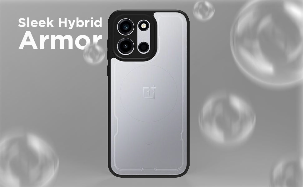 OnePlus Nord 6 5G / Nord CE 6 5G Back Cover Case | Clear Hybrid - Clear Black