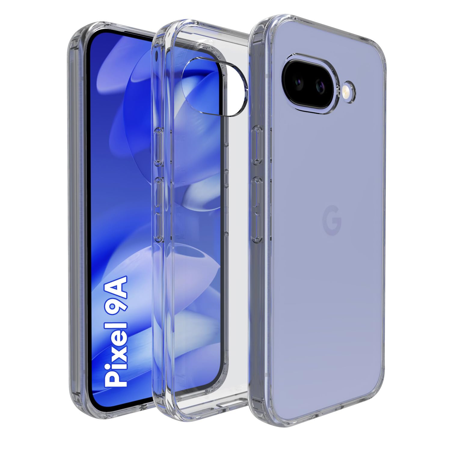 Google Pixel 9a Back Cover Case | Clear Hybrid - Clear