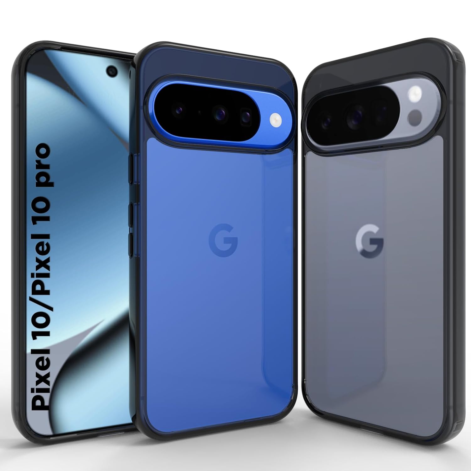 Google Pixel 10 / Pixel 10 Pro Back Cover Case | Clear Hybrid - Clear Smoke