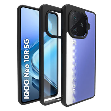 iQOO Neo 10R 5G Back Cover Case | Sleek Hybrid - Clear Black