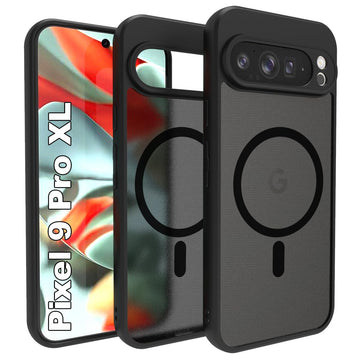 Google Pixel 9 Pro XL Back Cover Case | Sleek Hybrid - Matte Black Magnetic