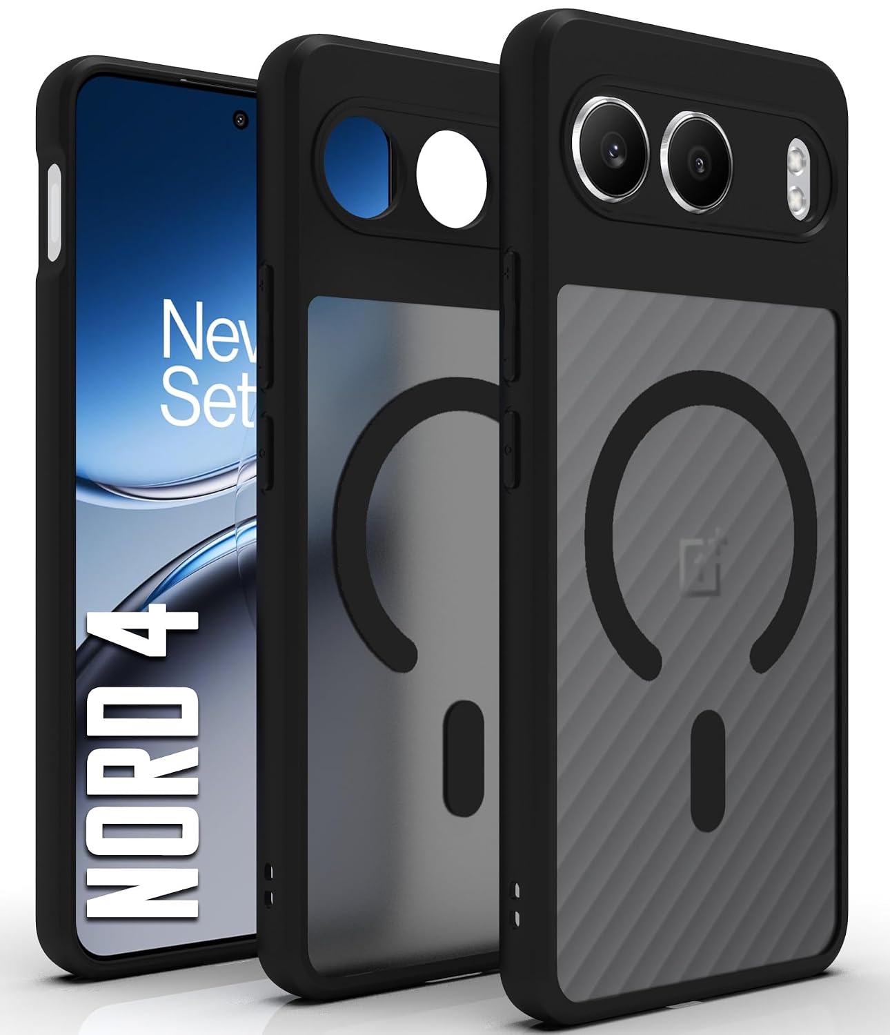 OnePlus Nord 4 5G Back Cover Case | Sleek Hybrid - Matte Black Magnetic
